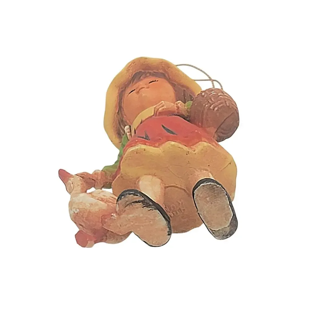 Vintage 1983 Bradford Novelty Just For You Goose Girl Christmas Ornament 3.5